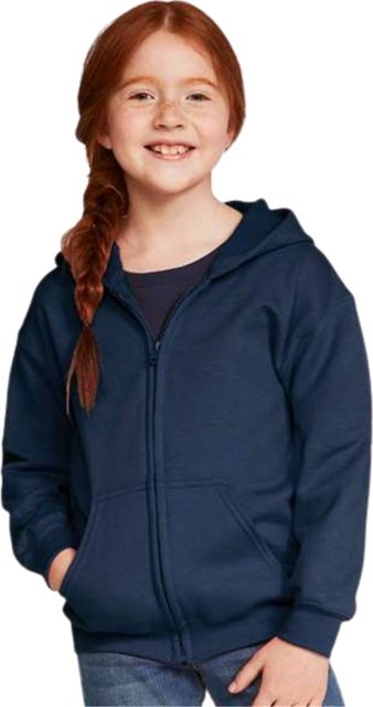 Zip-Up Hoodie — Youth — Gildan 18600B
